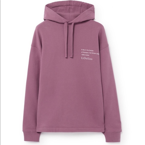 Loolios Hephaestus Oversized Lounge Graphic Hoodie Purple Grape - Picture 1 of 14